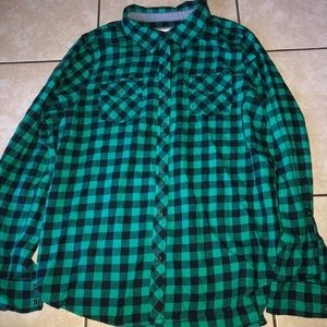 Green and black flannel
